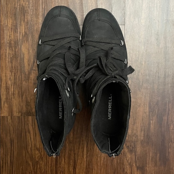 Merrell Shiloh II Hiking Black Boot Size 8 - Picture 6 of 16